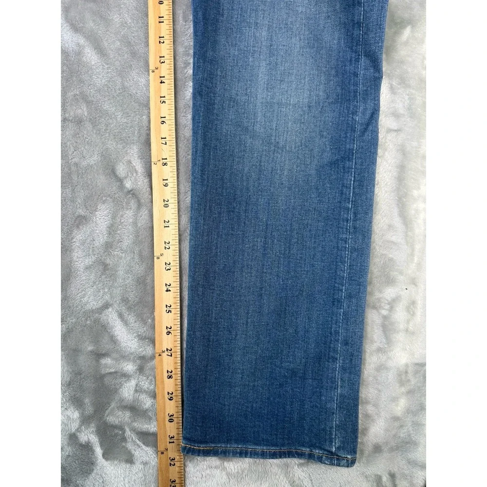Levis 501 Premium Jeans Men 34x31 1/2 Blue Straight Leg Button Fly Dark Wash